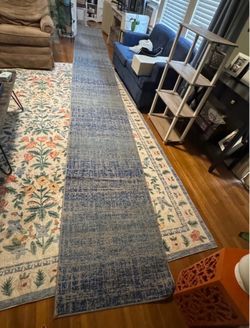22 Ft BLUE SAFAVIEH RUNNER RUG