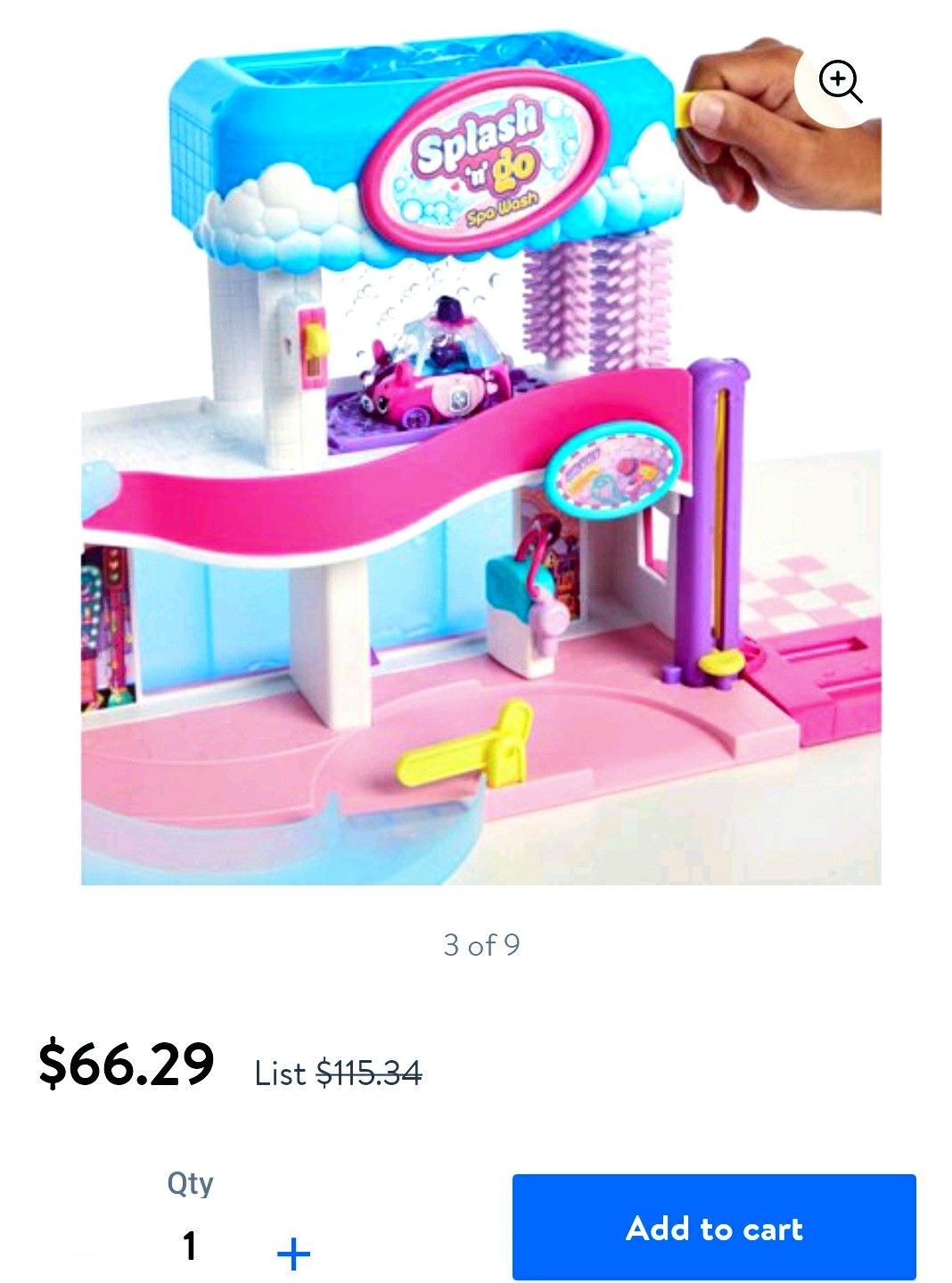 Shopkins car spa wash playset and change color shopkins cars