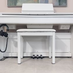 Casio Privia PX-860 Digital Piano - White with Bench & Headphones.
