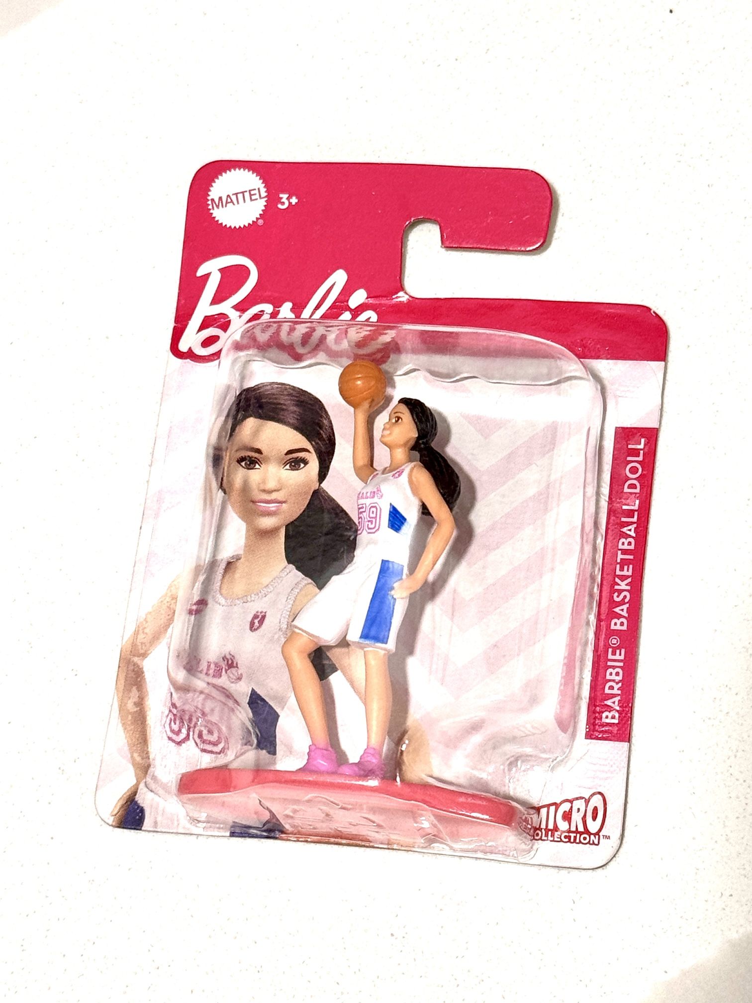 Mattel Barbie Basketball Micro Doll Figure Cake Topper Caitlin Clark Lookalike