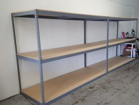Boltless Warehouse Shelving 96 in W x 30 in D 4 Tier Steel Rivet Rack Storage Stronger Than Homedepot Lowes And Costco Delivery Available