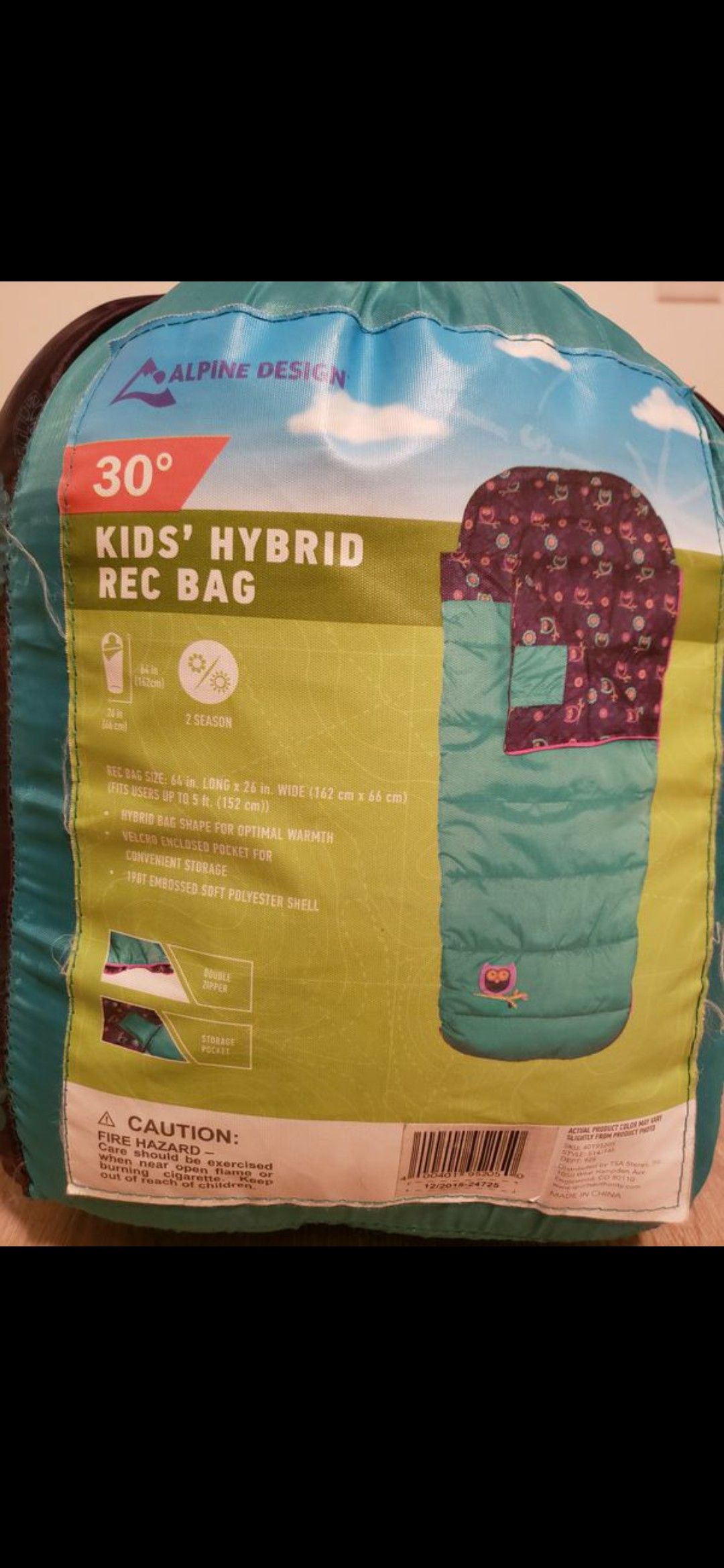 Kids' Hybrid rec bag sleeping bag