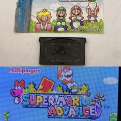 Super Mario Advance Nintendo Game Boy Advance GBA Cartridge Tested Label Wear