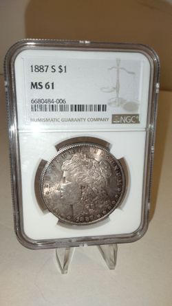 1887-S Morgan, Toned Obverse!!!  ONLY $200 FIRM!!!