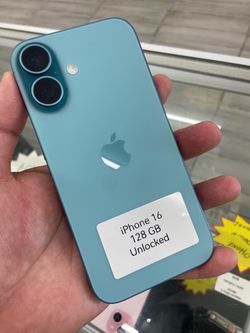 Blue iPhone 16, unlocked, cash or $50 down