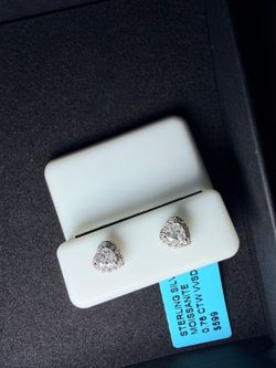 925 heart earrings