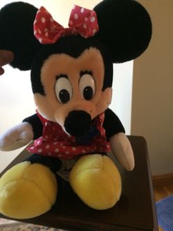 Mickey puppet and Minnie mouse doll
