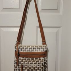 ROSETTI Women Cream, Blue, Silver, Brown Chain Link Pattern Bag Purse