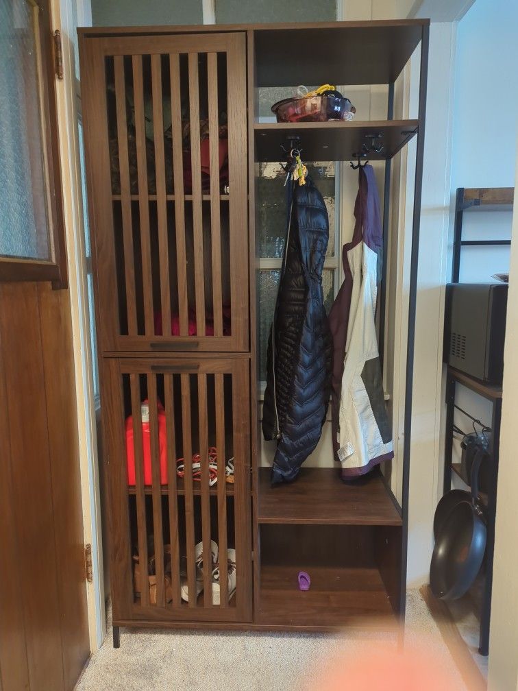 Walker Edison Coat Rack And Closet Storage