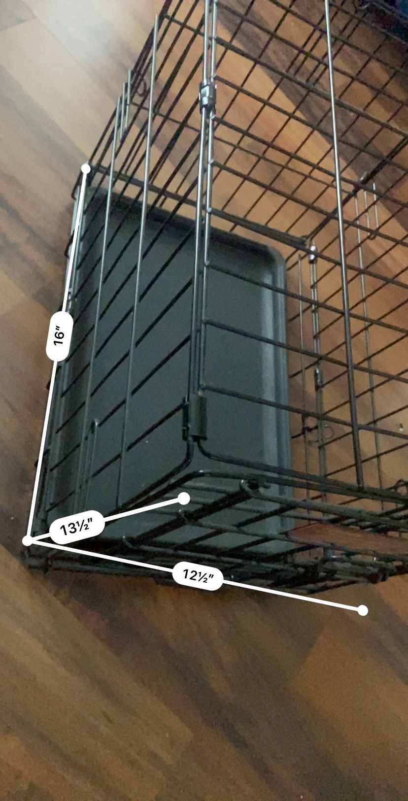 Small Dog Crate. 18X 12X14 iCrate 1518 Single Door Folding Dog Crate