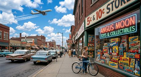 Collector buying antique toys.