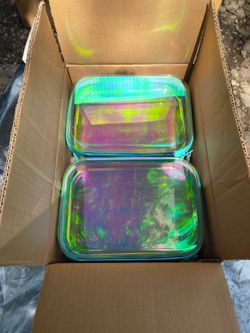 Boxes of clear hard shell pencil cases