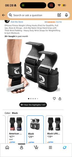 Weight lifting hooks