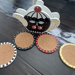 Mary Engelbreit "Very Cherry" Teapot Coaster Set