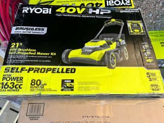 RYOBI 40V HP Brushless 21 in. Cordless Battery Walk Behind Self-Propelled Lawn Mower with (2) 6.0 Ah Batteries and Charger