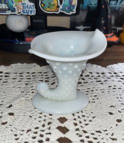Fenton Milk Glass Hobnail boot