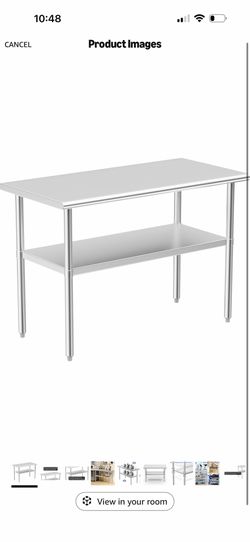 stainless still prep table