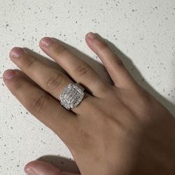 💎 1.5CT Real Diamond Ring 10K Gold – Iced Out Cluster Ring 🔥