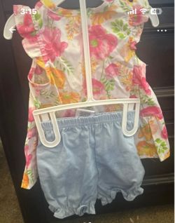 Baby Girl Floral Top and Bloomer Set