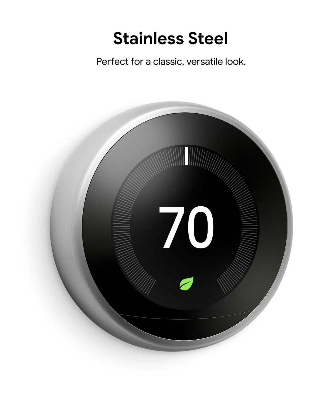 Google Nest Learning Thermostat 3rd Generation - Stainless Steel