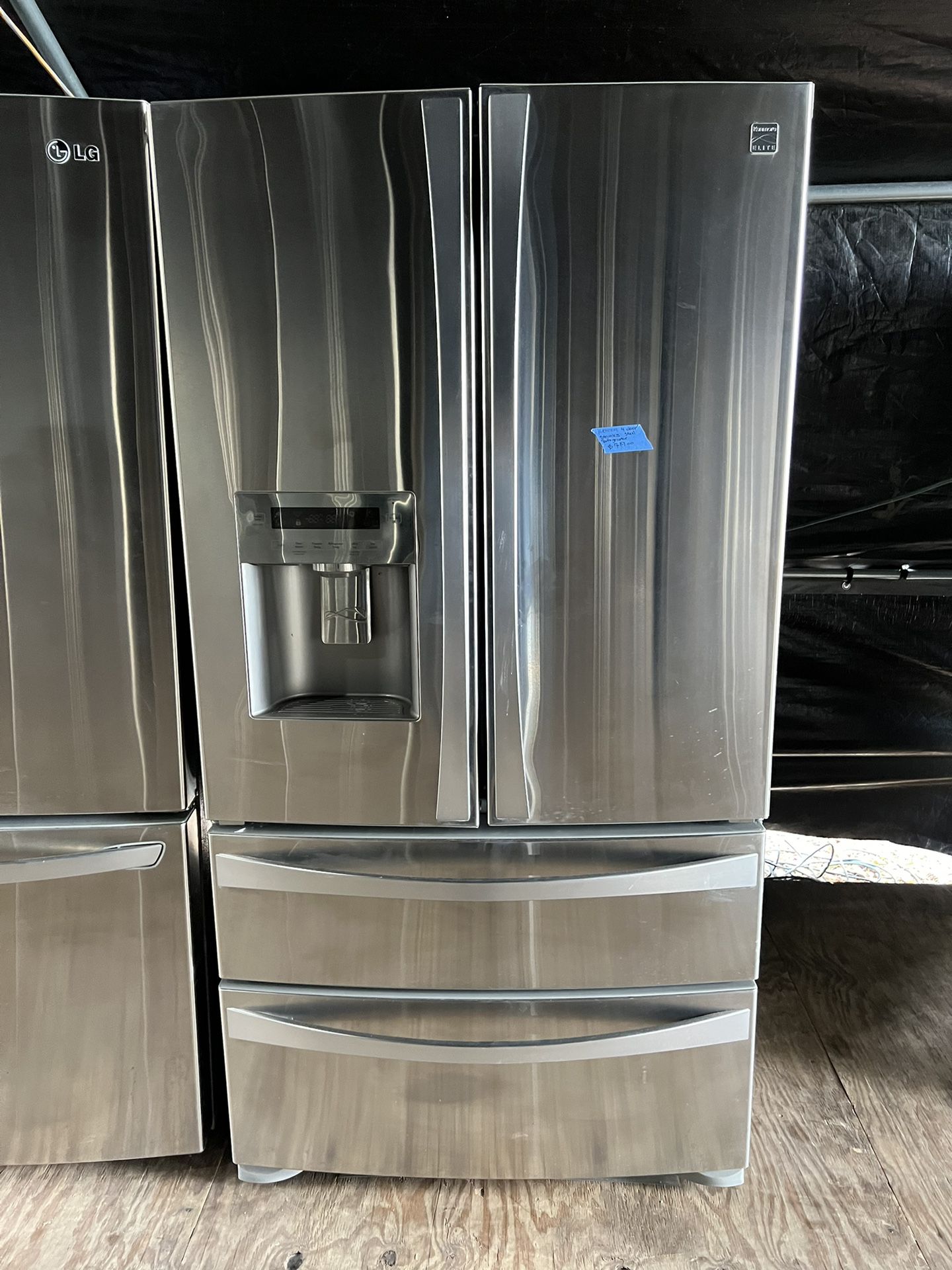 Kenmore 4 Door Stainless Steel Refrigerator Everything Is Working 60 Day Warranty Located At:📍5415 CARMACK RD TAMPA FL 33610📍