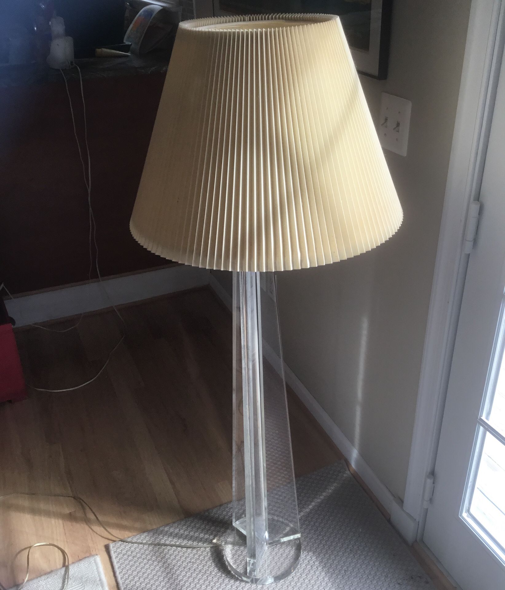 Lucite floor lamp mid-century modern contemporary