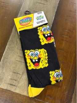 Women’s Official Nickelodeon Spongebob SquarePants Long Crew Crazy Socks