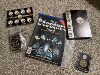 Pittsburgh Steelers Vintage Memorabilia Collection - DVD/Coin/CoinSet/Magazine