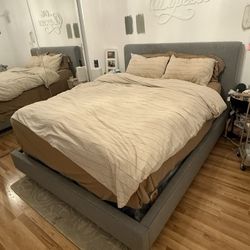 Queen Size Bed Frame/ Mattress/ Box Spring  