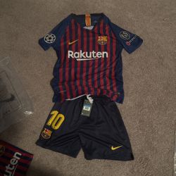 Barcelona Messi Jersey And Shorts 