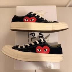 Converse Chuck Taylor All-Star 70s Hi Comme des Garcons PLAY Black Size 7.5 Men