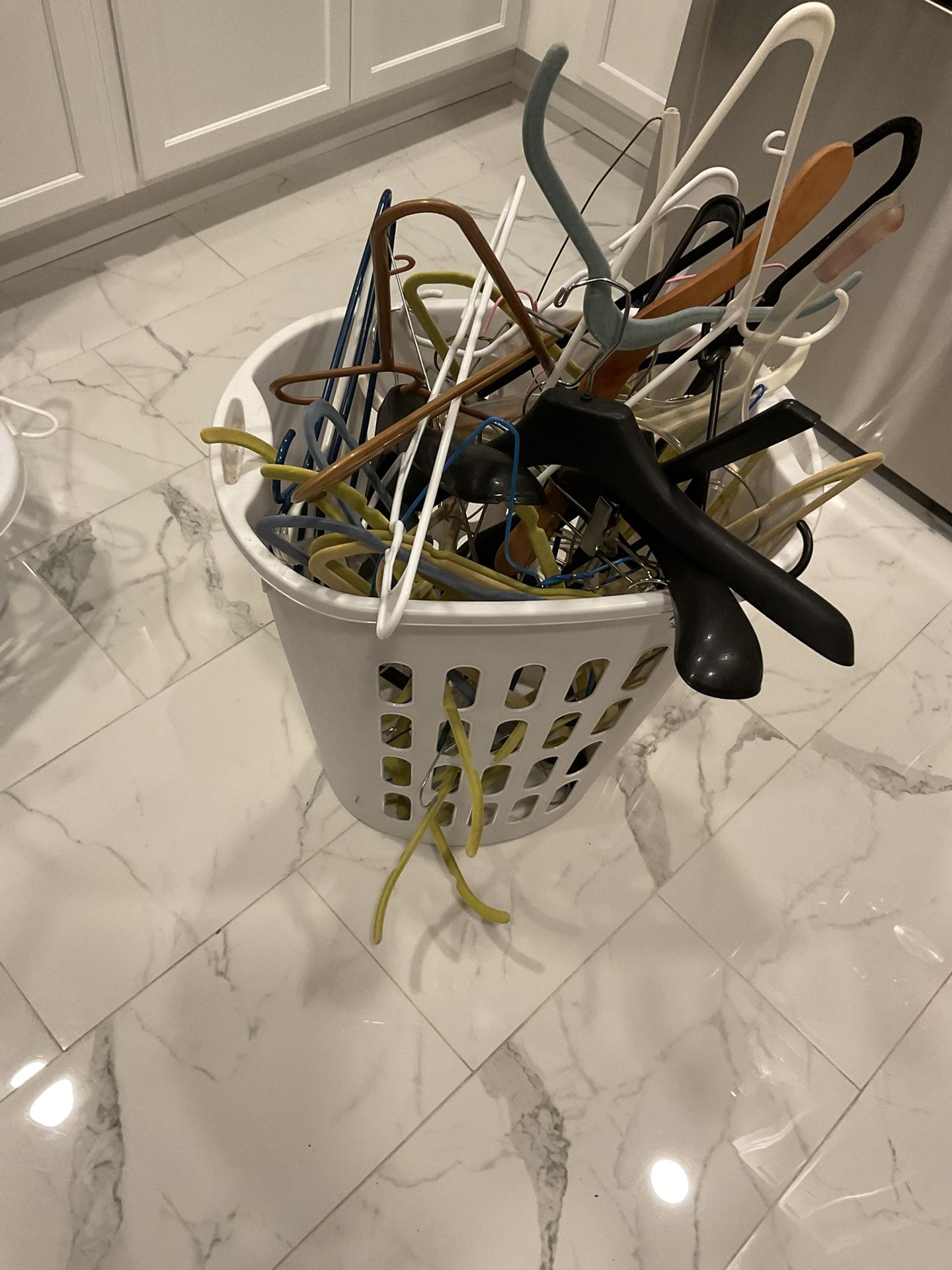 A Laundry Basket Full With Hangers, Just For You . (NO SHIPPING)