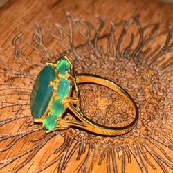 YS INDIA 925 GOLD COVERED SILVER RING