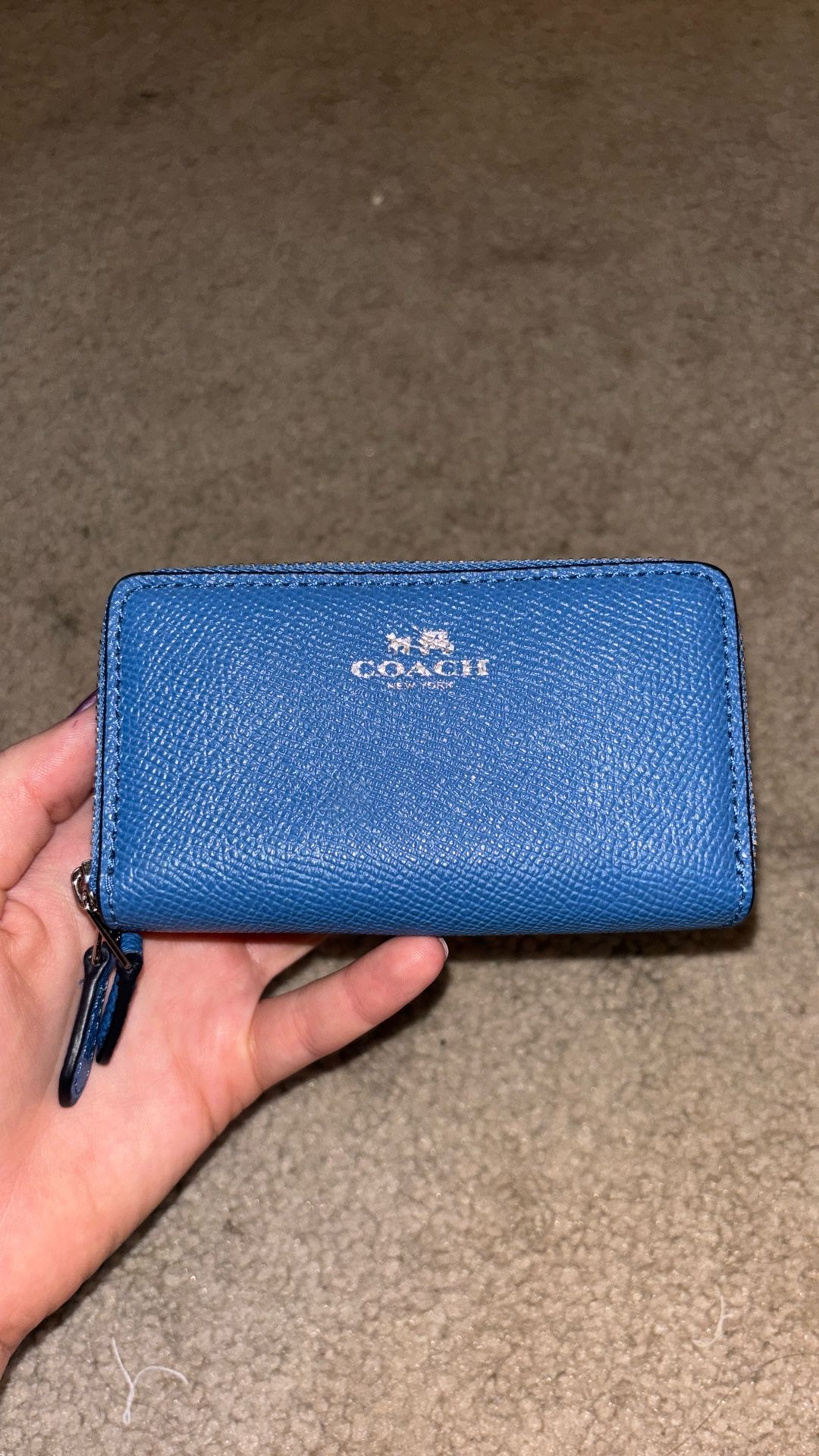 Coach double zipper wallet
