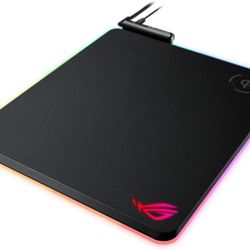 ASUS ROG Balteus Qi Vertical Gaming Mouse Pad with Wireless Qi Charging Zone, Hard Micro-Textured Gaming Surface, USB Pass-Through, Aura Sync RGB Ligh