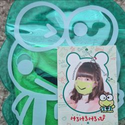 Sanrio Keroppi Frog Character Green Fabric Face Mask