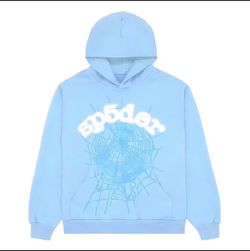 Baby blue Sp5der hoodie