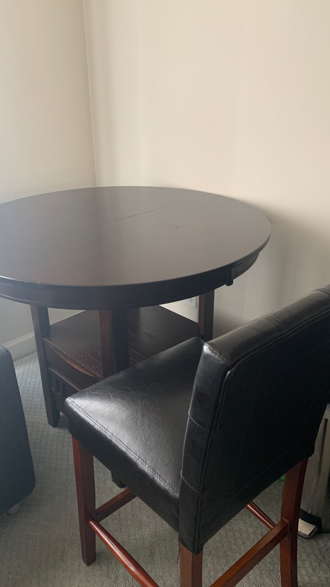 Bar high top table and 4 chairs