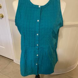 NWT Loft Sleeveless Button Down Top Size Medium 