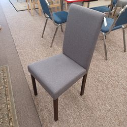Set Of 4 Grey Fabric Dinig Chairs