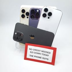 Apple iPhone 14 Pro Max - $1 Down To Take Home Today Pay The Rest Later
