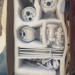 Cam camp Wireless security Camera System, Solar Powered PTZ 4amp 6 Cam-kit Camera 500gb HDD Color Night Vision, 2 Way Audio 2.4 G & 5G WiFi For Home 