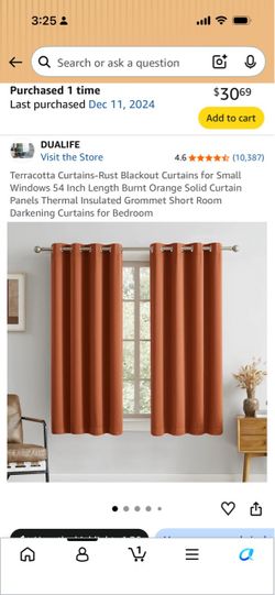 (2) 54 Inch Curtains