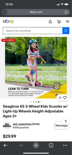 Swagtron K5 3-Wheel Kids Scooter