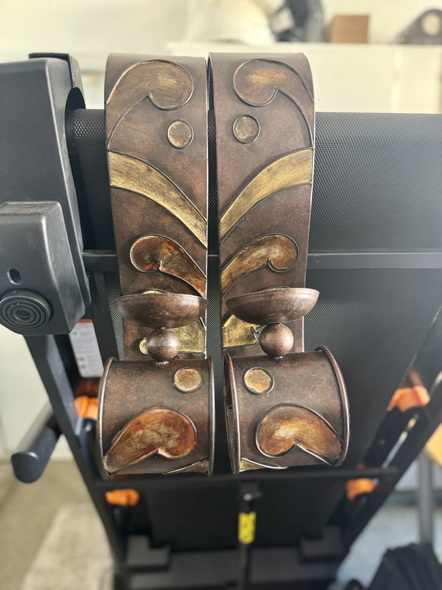 Deco 79, Traditional Metal Solid Wall Sconce Candle Holders, Set of 2, 5"L x 7"W x 19"H