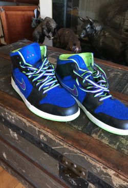 Blue Green Nike Jordan 1s Suede & Leather Size 13