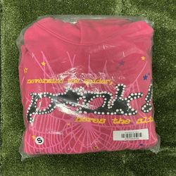 🕷️ Spider Hoodie – Pink Web Design – Size S (Brand New) 