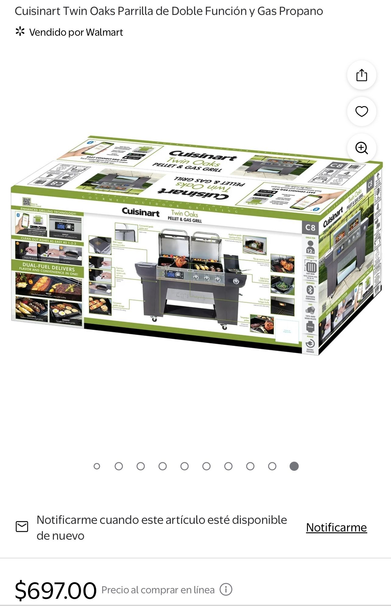 cuisinart twin oaks pellet & gas grill