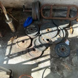 Weight Set And Misc Workout Items 