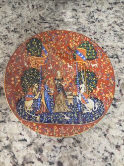 Vintage Haviland Limoges Lady & the Unicorn Porcelain Collectors Plate